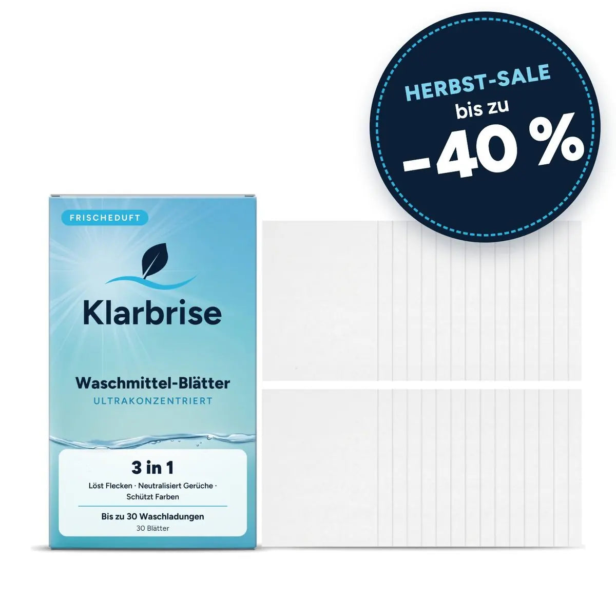 Klarbrise Waschmittel-Blätter